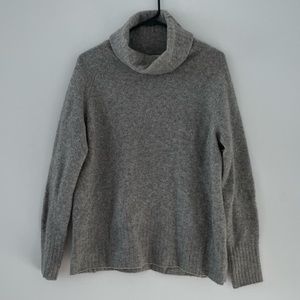 ARITZIA Grey Knit Wool Turtleneck Sweater